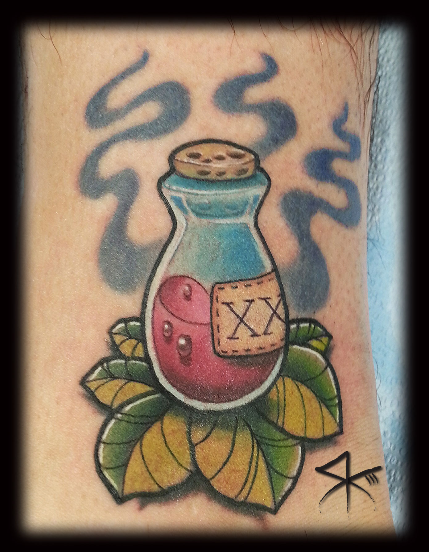 Tiny potion bottle tattoo  Tattoogridnet